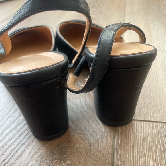 Black sling back heels size 8.5 - Picture 3 of 6